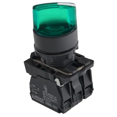 TB5-AK123M5 Кнопка зеленая поворотная 2-поз. С подсветкой ACKO A0140010165