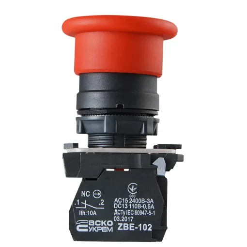 TB5-AC42 Кнопка грибок (d 40 мм) Стоп червона