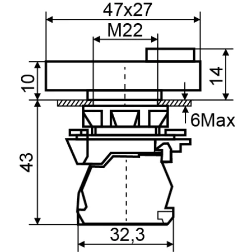 TB5-AL9325 Кнопка двойная" Старт/Стоп "IP66