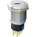 TY 19C-K11/3 Кнопка металлическая с ключом 3-х позиционная 2NO + 2NC.