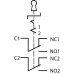 TY 19C-K11/3 Кнопка металлическая с ключом 3-х позиционная 2NO + 2NC.