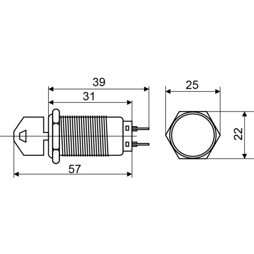 TY 19C-K11/3 Кнопка металлическая с ключом 3-х позиционная 2NO + 2NC.