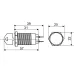 TY 19C-K11/3 Кнопка металлическая с ключом 3-х позиционная 2NO + 2NC.