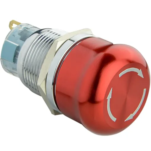 TY 19C-S11/1 Кнопка металева Повернення поворотом 1NO+1NC.