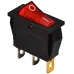 KCD3-101N R/B 220V Переключатель 1 кл. Красный с подсветкой