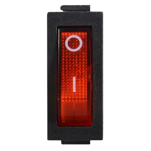 KCD3-101N R/B 220V Переключатель 1 кл. Красный с подсветкой