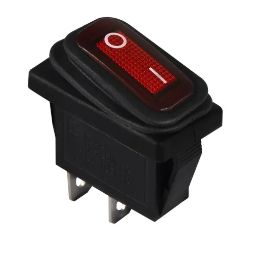 KCD3-101W R/B Переключатель 1 кл. Красный влагозащищенный