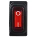 KCD3-101NW R/B 220V Переключатель 1 кл. Вологозах красный с подсветкой