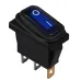 KCD3-101NW BL/B 220V Переключатель 1 кл. Вологозах. Синий с подсветкой