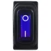 KCD3-101NW BL/B 220V Переключатель 1 кл. Вологозах. Синий с подсветкой