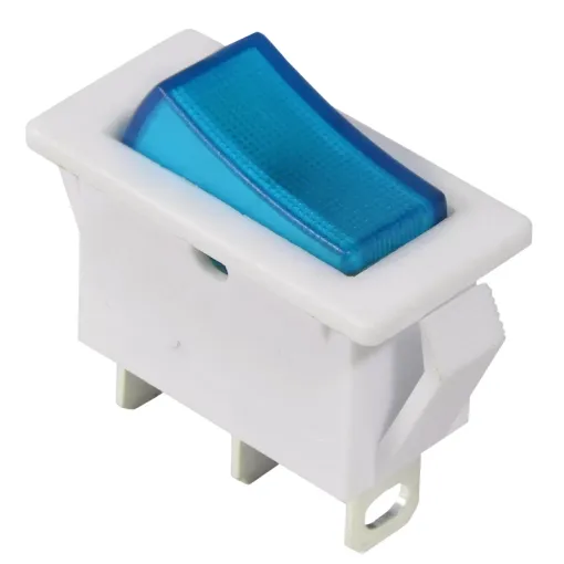 KCD3-101N-13 BL/WH 220V Переключатель 1 кл. Синий с подсветкой