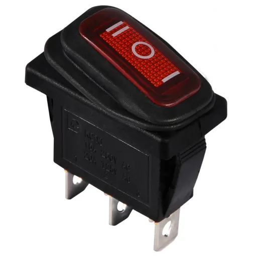 KCD3-103W R/B Переключатель 1 кл. Перекидной (красный)