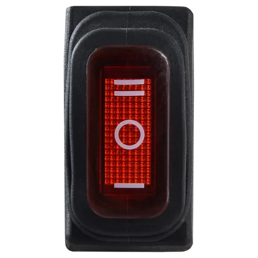 KCD3-103W R/B Переключатель 1 кл. Перекидной (красный)