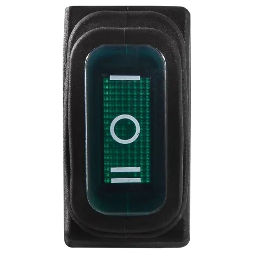 KCD3-103W GR/B Переключатель 1 кл. Перекидной влагозащищенный зеленый
