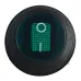 KCD1-5-101NW GR/B 220V Перемикач 1 клав.круглий вологозах. зелений з підсвічуванням