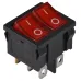 KCD1-6-2101N R/B 220V Переключатель 2 кл. Красный с подсветкой