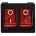 KCD1-6-2101N R/B 220V Переключатель 2 кл. Красный с подсветкой