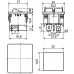 KCD1-6-2101N R/B 220V Переключатель 2 кл. Красный с подсветкой