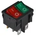 KCD1-6-2101N GR+R/B 220V Перемикач 2 клав. зелений+червоний з підсвічуванням
