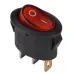 KCD1-9-101N R/B 220V Перемикач 1 клав. овал. червоний з підсвічуванням
