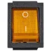 KCD2-201N YL/B 220V Перемикач 1 клав. жовтий з підсвічуванням