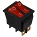 KCD2-2101N R/B 220V Переключатель 2 кл. Красный с подсветкой