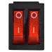 KCD2-2101N R/B 220V Переключатель 2 кл. Красный с подсветкой