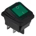 KCD2-201NW GR/B 220V Переключатель 1 кл. Вологозах. Зеленый с подсветкой