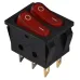 KCD2-5-2101N R/B 220V Переключатель 2 кл. Красный с подсветкой