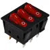 KCD2-3101N R/B 220V Переключатель 3 кл. Красный с подсветкой