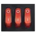 KCD2-3101N R/B 220V Переключатель 3 кл. Красный с подсветкой