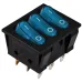 KCD2-3101N C3-BL/B 220V Переключатель 3 кл. Синий с подсветкой