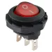 KCD1-7-101NY R/B 220V Перемикач 1 клав. круглий червоний з підсвічуванням