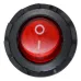 KCD1-7-101NY R/B 220V Перемикач 1 клав. круглий червоний з підсвічуванням