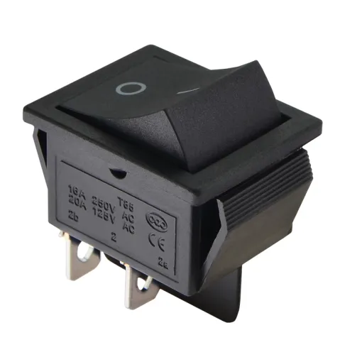KCD2-211 B/B Переключатель 1 кл. Черный без фиксации
