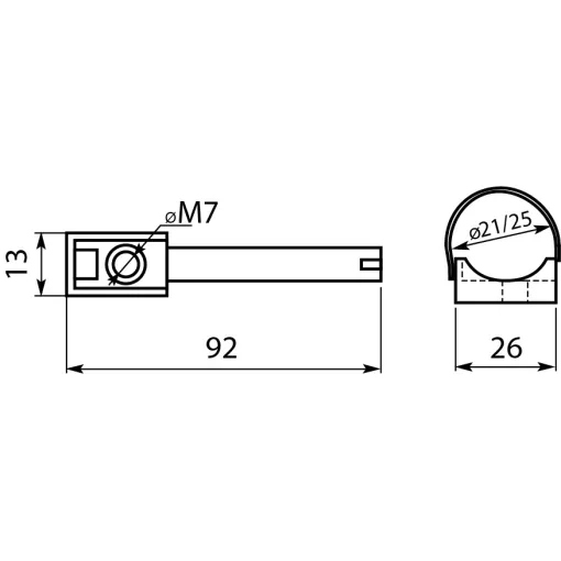SMT-2 площадка с защелкой до 25 мм (100 шт.)