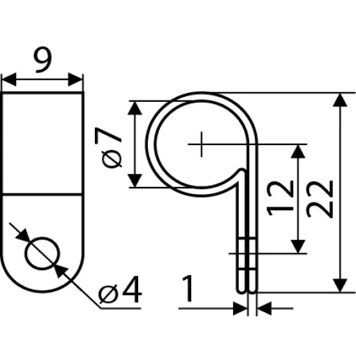 CHS 5/16R Скоба кабельная (100 шт.)