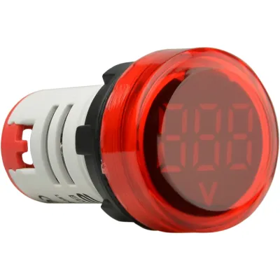 Круглый цифровой измеритель напряжения ED16-22VD 30-500В АС (красный) ACKO A0190010016