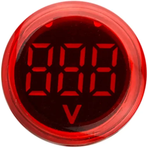 Круглый цифровой измеритель напряжения ED16-22VD 30-500В АС (красный)