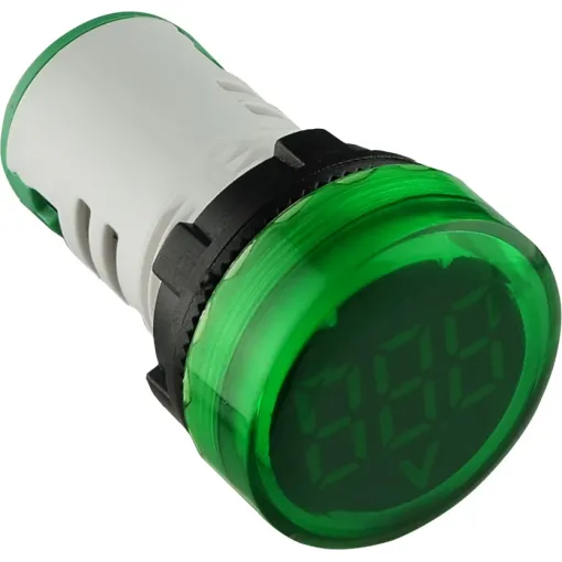 Круглый цифровой измеритель напряжения ED16-22VD 30-500В АС (зеленый)