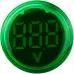 Круглый цифровой измеритель напряжения ED16-22VD 30-500В АС (зеленый)