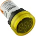 Круглый цифровой измеритель напряжения ED16-22VD 30-500В АС (желтый)