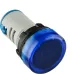 Круглый цифровой измеритель напряжения ED16-22VD 30-500В АС (синий)