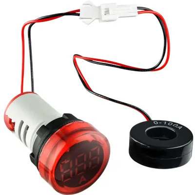 Круглый цифровой измеритель тока ED16-22AD 0-100A (красный) ACKO A0190010026