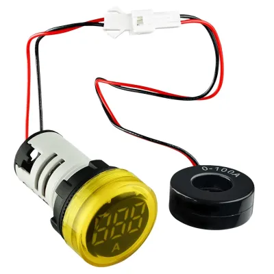 Круглый цифровой измеритель тока ED16-22AD 0-100A (желтый) ACKO A0190010029