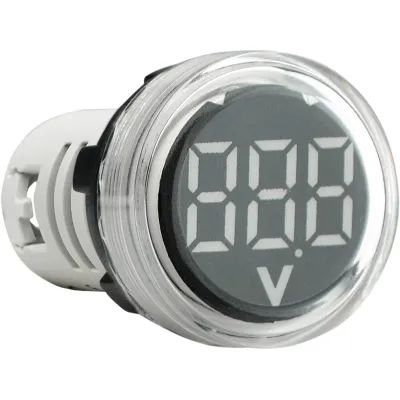 Круглый цифровой измеритель напряжения ED16-22VD 30-500В АС (белый) ACKO A0190010031