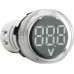 Круглый цифровой измеритель напряжения ED16-22VD 30-500В АС (белый)