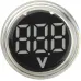 Круглый цифровой измеритель напряжения ED16-22VD 30-500В АС (белый)