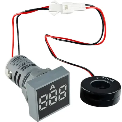 Квадратный цифровой измеритель тока ED16-22FAD 0-100A (белый) ACKO A0190010037 Квадратный цифровой измеритель тока ED16-22FAD 0-100A (белый) ACKO A0190010037