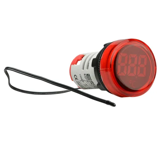 Круглый цифровой измеритель температуры ED16-22WD -25С - 150С (красный)
